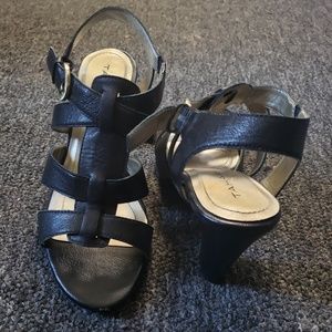 Black Leather Sandals